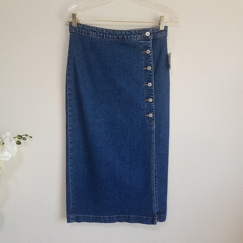 Free People Denim Pencil Skirt